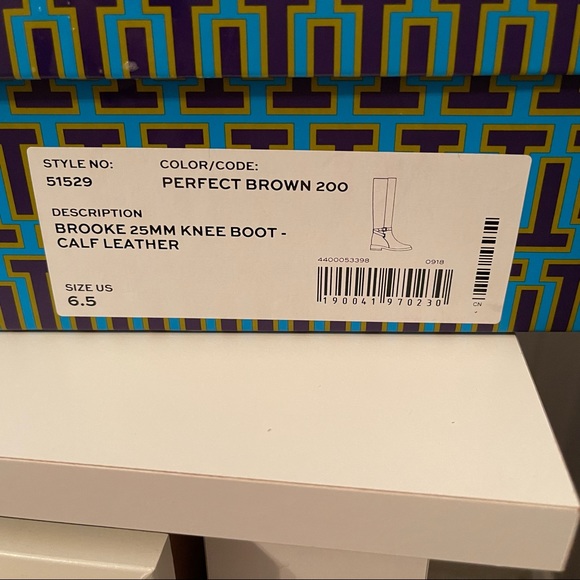 Tory Burch  Brown Riding Boots- Brooke 25 MM Knee-Size 6.5 Color-Perfect Brown - Picture 10 of 12